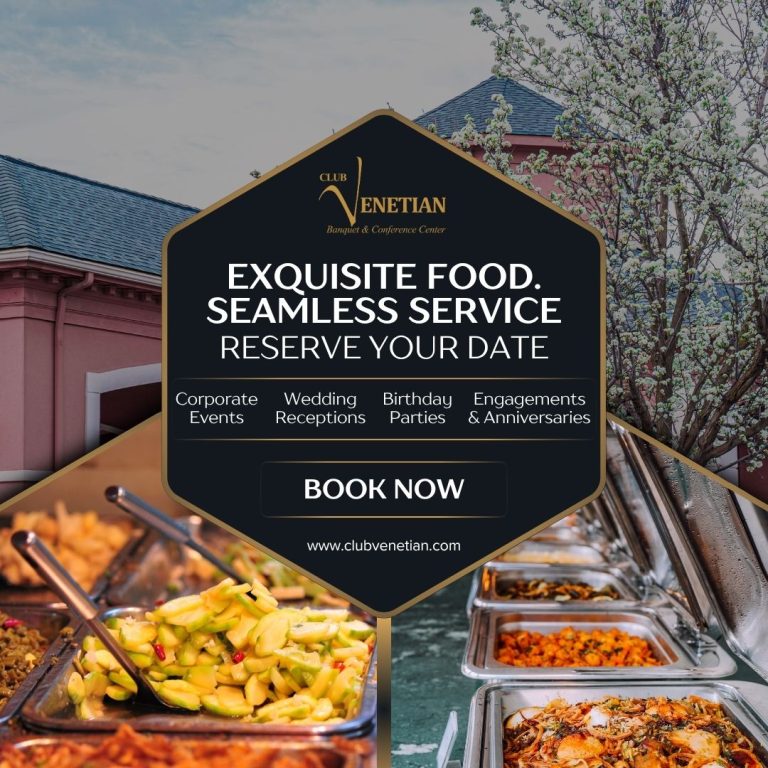 Exquisite Food, Seamless Service: Why Club Venetian is the Perfect Venue